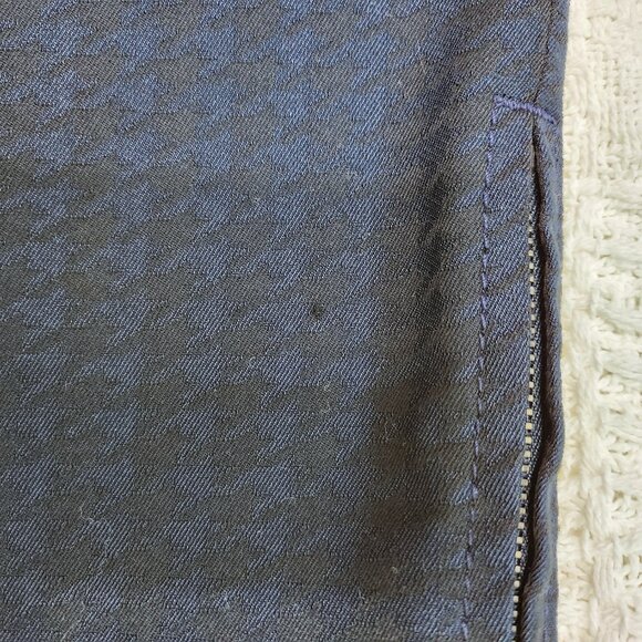 Blue & Black Geometric Print Pants w/Zippered Ankles - Picture 8 of 10
